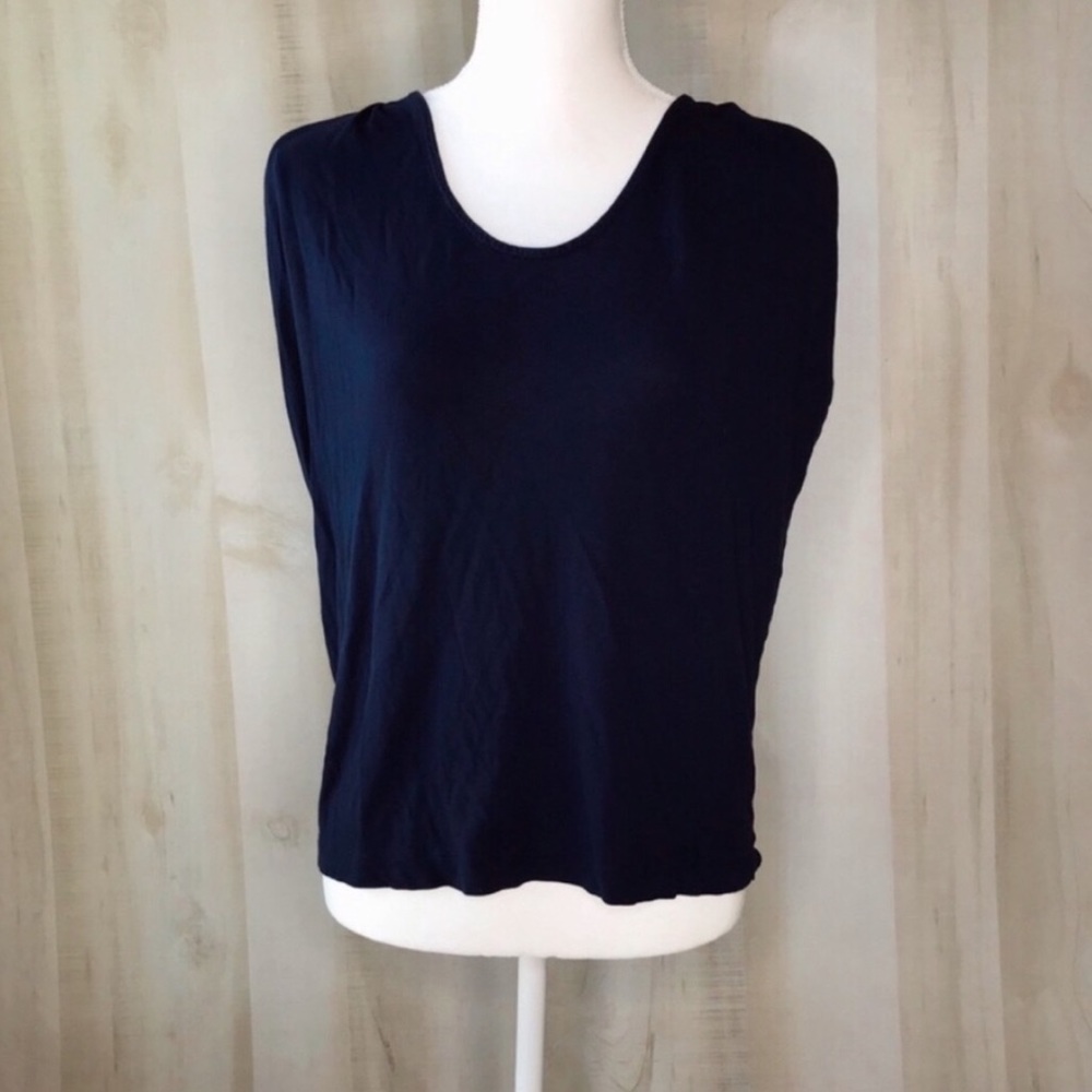 GAP Navy Blue Dolman Boxy Top Small